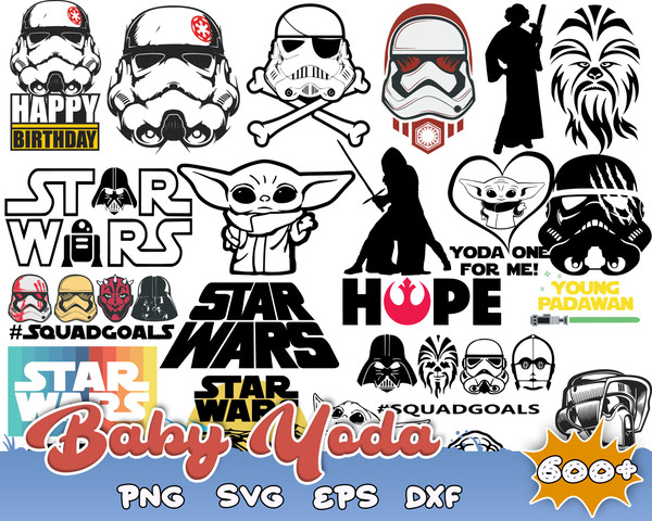 600 Bundle Baby Yoda Svg Layered Item, Clipart, Cricut, Digital Vector Cut File.jpg