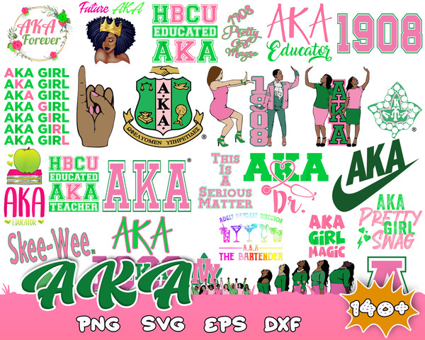 Aka svg bundle, aka svg files for cricut, aka svg 1908, Alpha Kappa Alpha Sorority svg, aka svg pearls, aka svg with vine.jpg