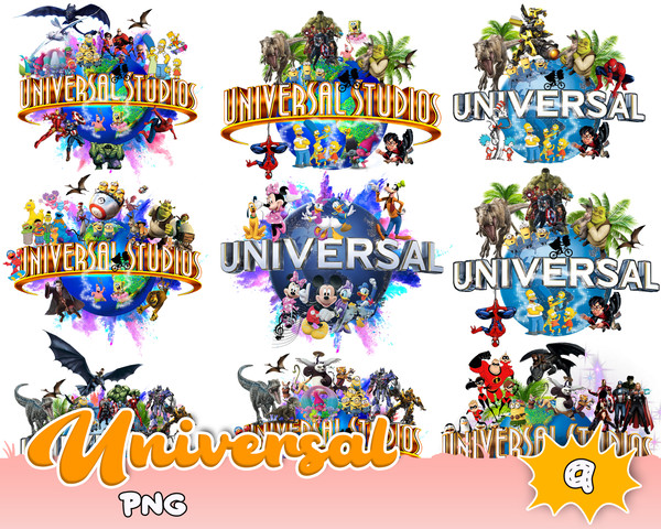 Universal Studio Png, Family Vacation 2022 Png, Universal Studios Family Png, Family Trip Png, Cartoon Character Png, Digital Download.jpg