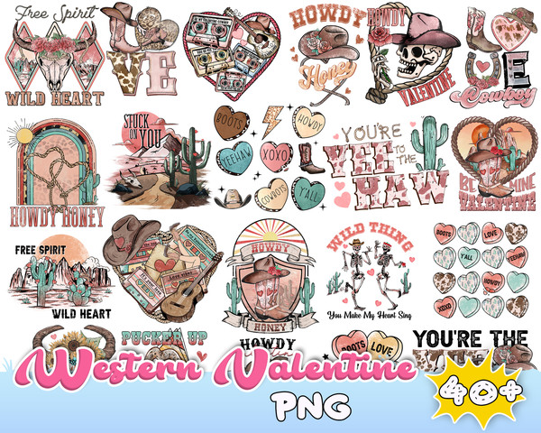 Western Valentine svg Png Bundle Howdy Honey Pucker Up Never Cowboys Yee To My Haw Stuck Love Xo xo.jpg