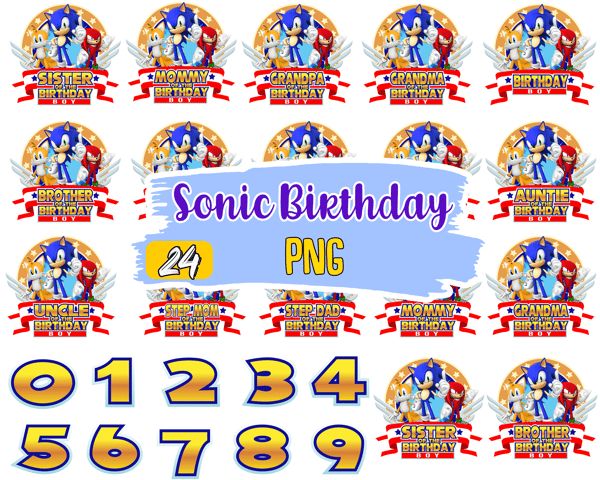 Sonic The Hedgehog Digital File PNG Transparent Background Party Birthday, sonic png.png