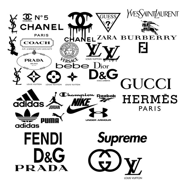 Gucci Chanel Louis Vuitton Logo Bundle Svg, Brand Svg - Inspire Uplift