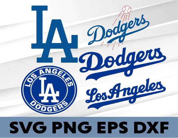 Los Angeles Dodgers logo, bundle logo, svg, png, eps, dxf