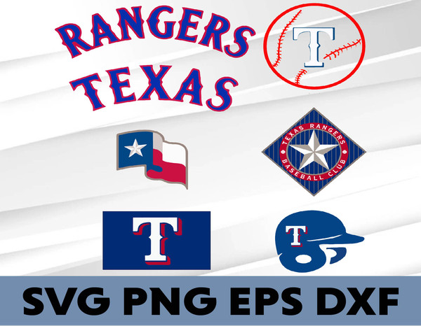 TEXAS RANGERS MLB BUNDLE LOGO SVG, PNG, DXF - Movie Design Bundles