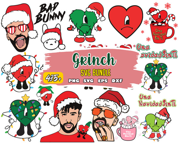 Baby benito Christmas svg, sin ti svg, Bad Bunny heart svg,Layered SVG, cricut , cut files.jpg