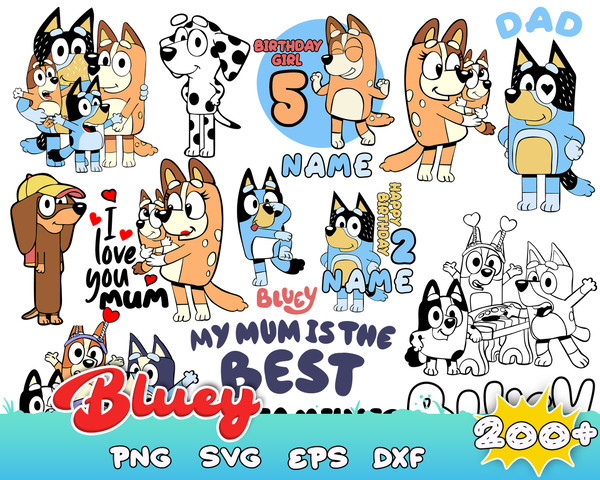 Bluey Birthday Party Svg, Bluey Birthday Svg, Bluey Svg, Png - Inspire  Uplift