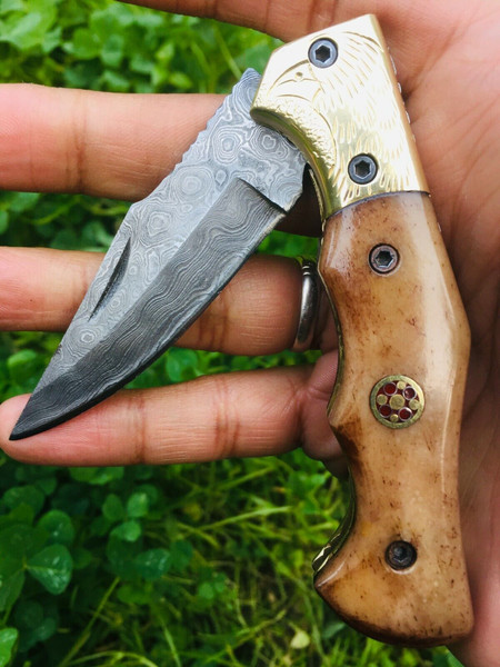 Folding Knife, Pocket Knife, Hunting Folding Knife, Camping Knife Damascus Knife 5.jpg