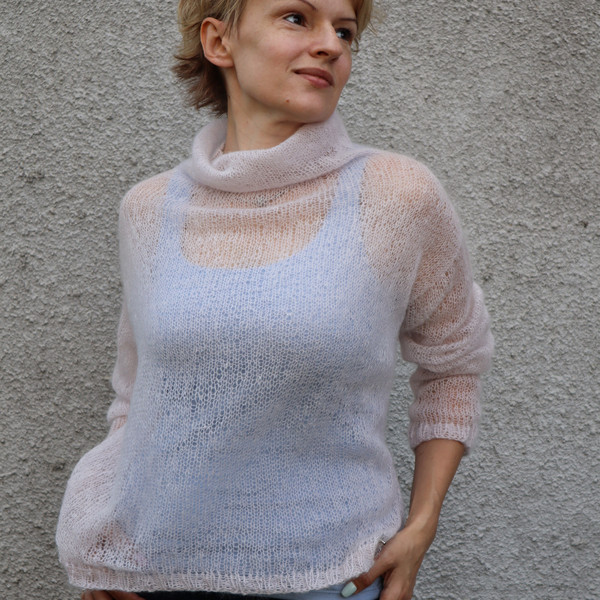 Leaf Sweater Mohair Edition - Knitting Pattern by TheKnitStitch