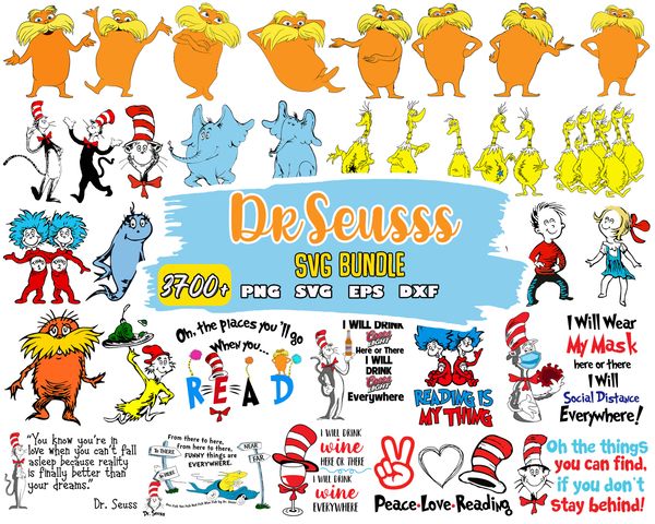 Dr Seuss Svg Bundle, Funny Dr Seuss Quote Svg, Dr Seuss Svg, - Inspire ...