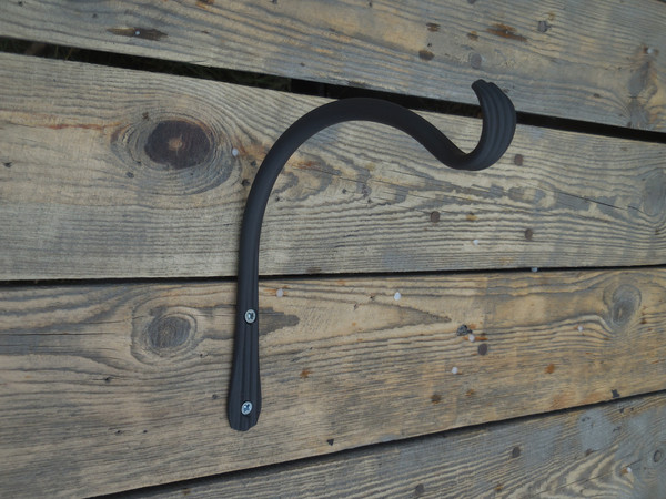 Vintage Hand Wrought Fish Hook Key Holder Hanger Forged Steel