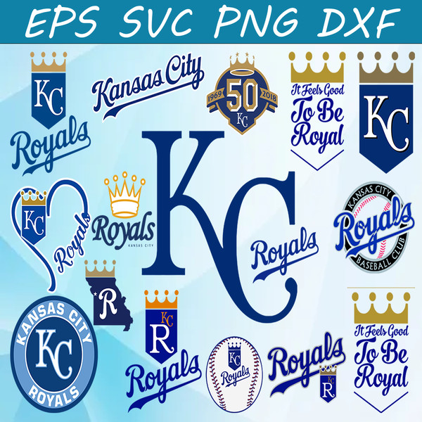 Kansas City Royals Logo Mlb Baseball Bundle Svg Baseball Baseball