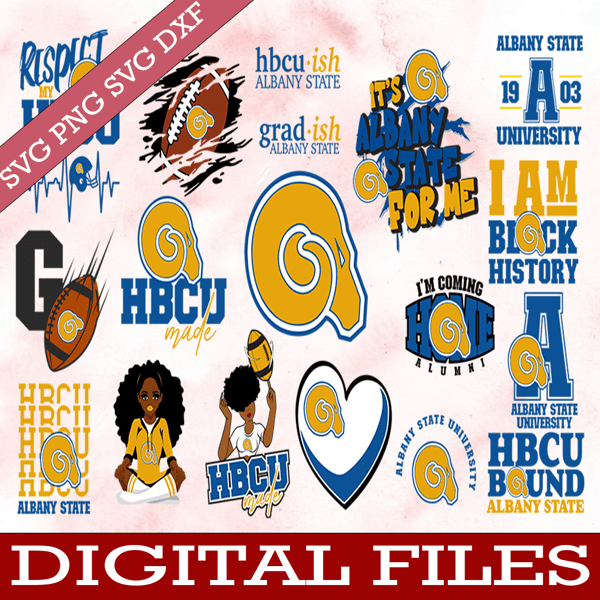 Bundle 21 Files Albany State University Football Team Svg, A Inspire