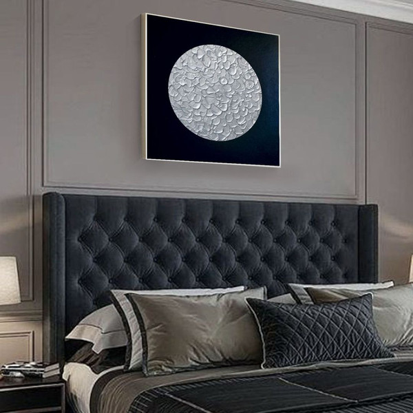 Above-bed-wall-art-silver-bedroom-decor-modern-abstract-art-original-painting
