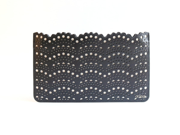 Woman leather clutch bag black.JPG