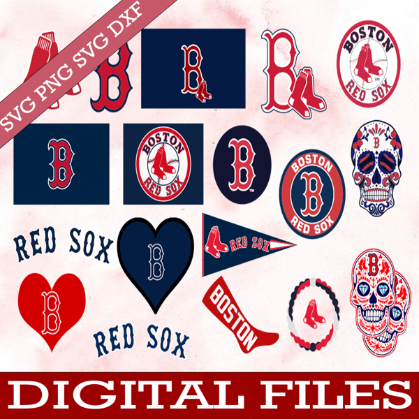 Boston Redsox Skull 2 svg, mlb svg, eps, dxf, png, digital file