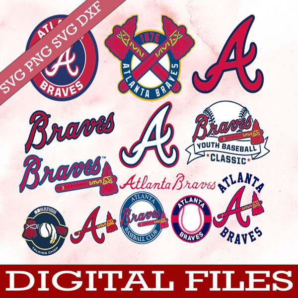 Braves Bundle SVG files, Digital Download, Digital artwork in 2023