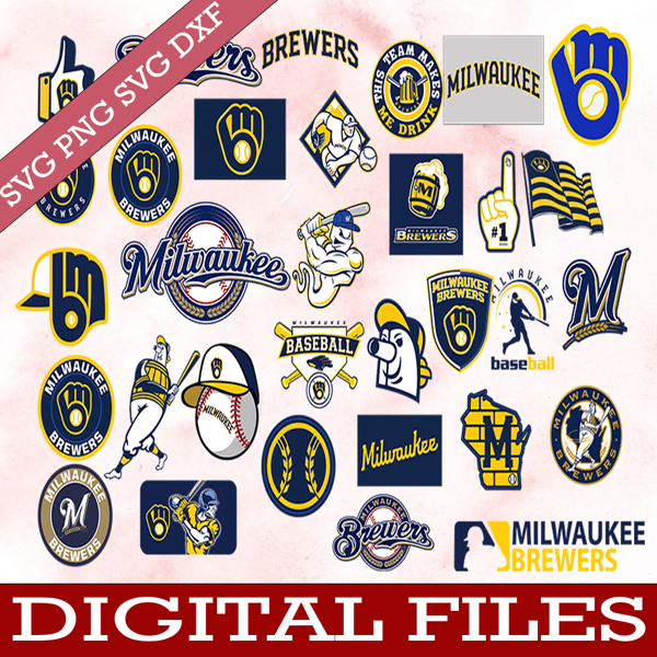 Milwaukee Brewers logo SVG free, Baseball team SVG