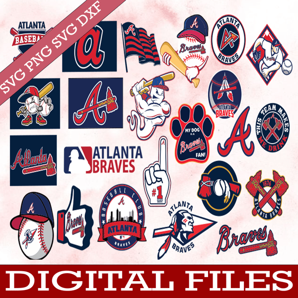 Braves Bundle SVG files, Digital Download, Digital artwork in 2023