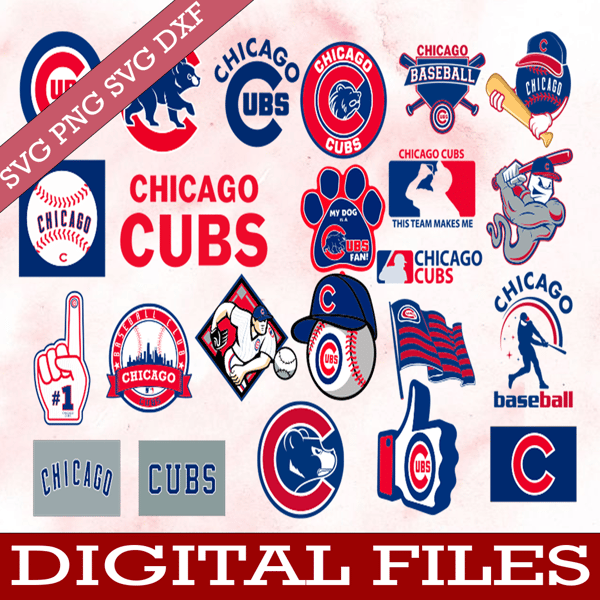 Chicago Cubs Text Logo 4 svg, mlb svg, eps, dxf, png, digital file