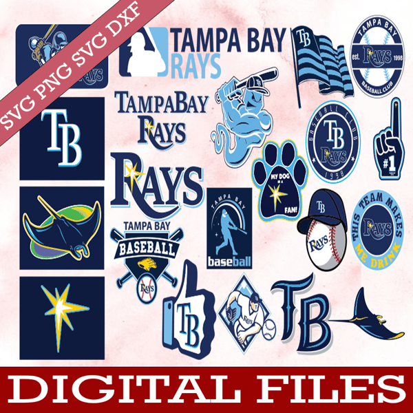 Bundle 21 Files Tampa Bay Rays Baseball Team Svg, Tampa Bay - Inspire Uplift