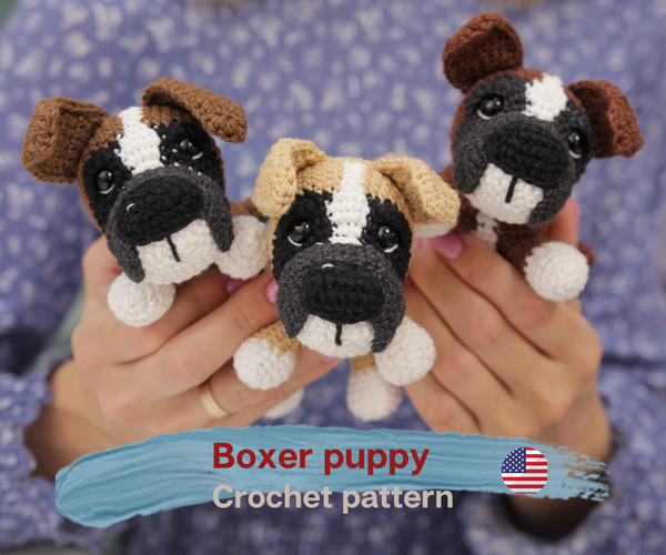 Crochet Boxer dog pattern - Inspire Uplift