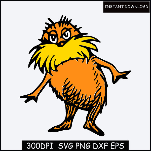 Dr Seuss svg, Dr Seuss cut file, Lorax svg cut file, vector illustration - Svg, Png, Eps.jpg