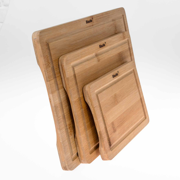 Organic Bamboo Cutting Board with Juice Groove - Kitchen Chopping Board for Meat