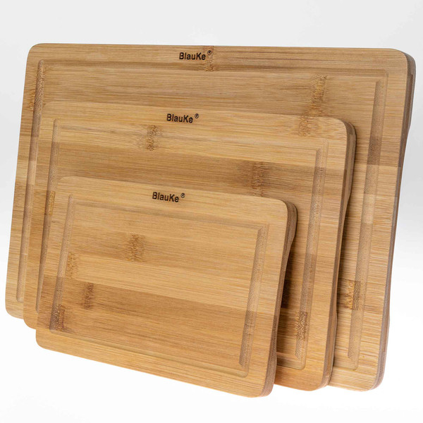 Organic Bamboo Cutting Board with Juice Groove - Kitchen Chopping Board for Meat