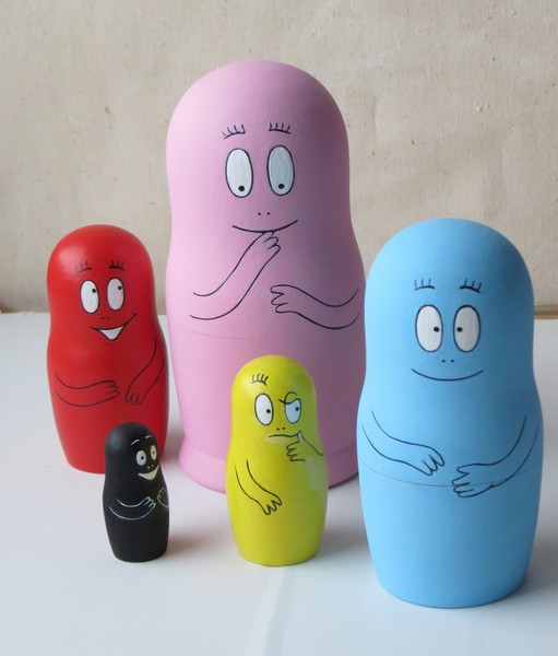 barbapapa nesting dolls russian matryoshka