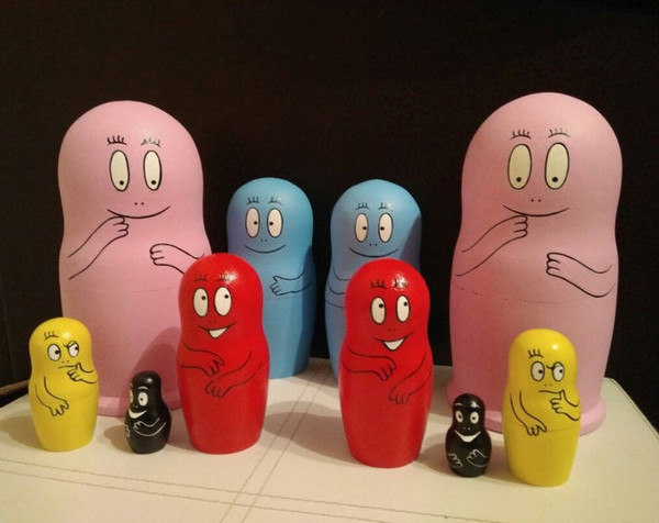 barbapapa matryoshka russian wooden dolls