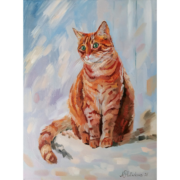 Ginger cat original watercolor paint - Raissaboutique - Paintings & Prints,  Animals, Birds, & Fish, Cats & Kittens, Other Cats & Kittens - ArtPal