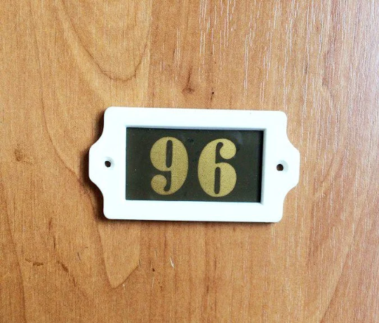 96 soviet retro address number plate plastic