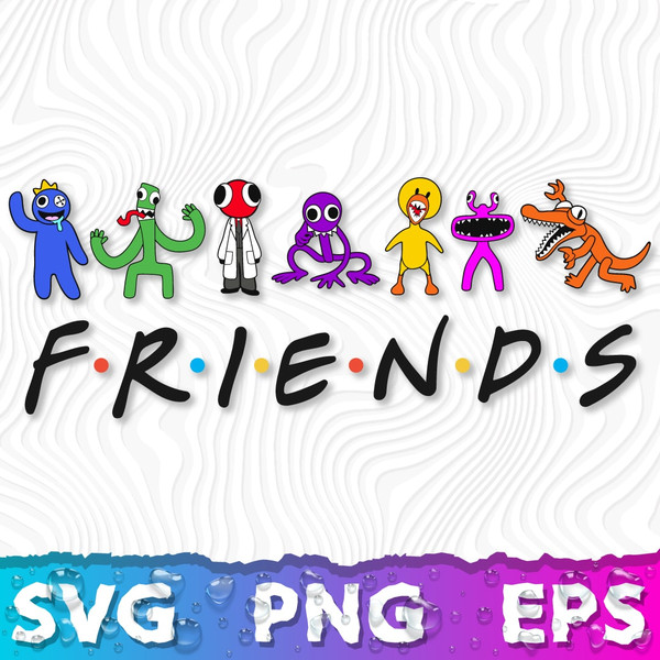 Rainbow Friends logo SVG, Rainbow Friends Roblox All Charact