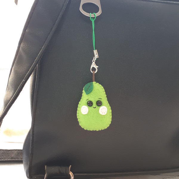 Kawaii pear, olive, bean, pickle, nuggets phone charm, plush - Inspire  Uplift