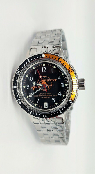 mechanical-automatic-watch-Vostok-Amphibia-Scuba-dude-Diver-Black-Orange-420380-6