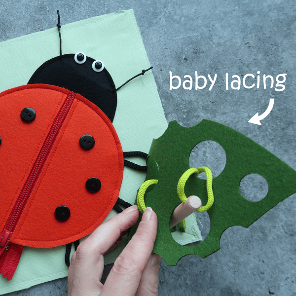 baby lacing for toddler activity