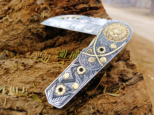 Personalized Engraved Pocket Knife, Father's Day Gifts, Hunting Accessories, Anniversary Gift For Him, Gift For Boyfrien