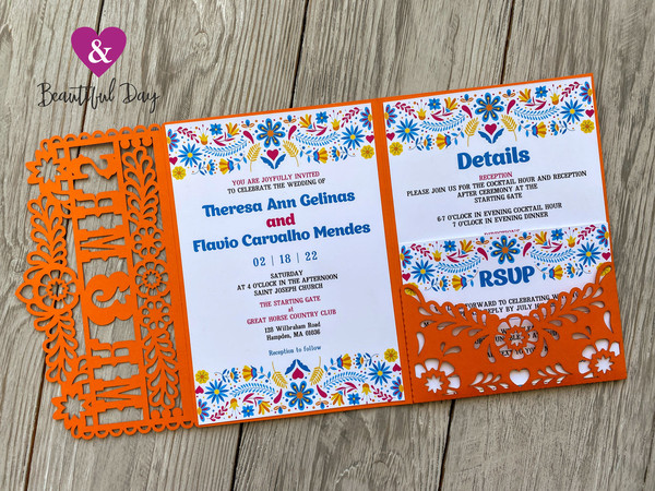  JT Studios Hispanic Wedding Invitations Outdoor