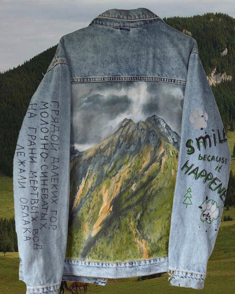 Custom painting denim jacket