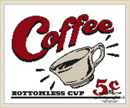 But First Coffee Cross Stitch Pattern Download PDF Coffee 