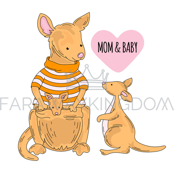 baby kangaroo clip art