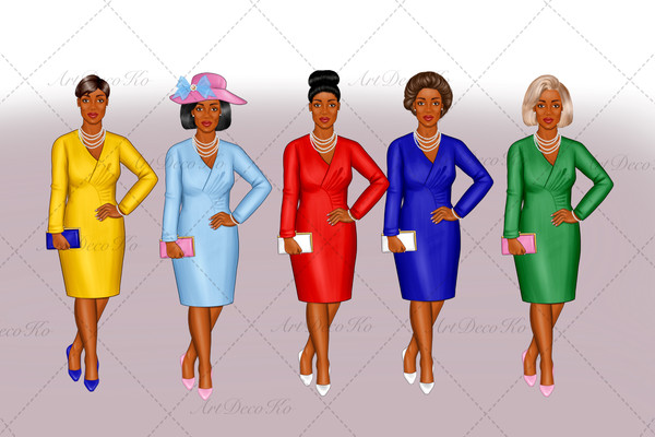 african american church women clipart