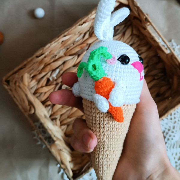Crochet pattern bunny ice cream, crochet ice cream, crochet - Inspire Uplift