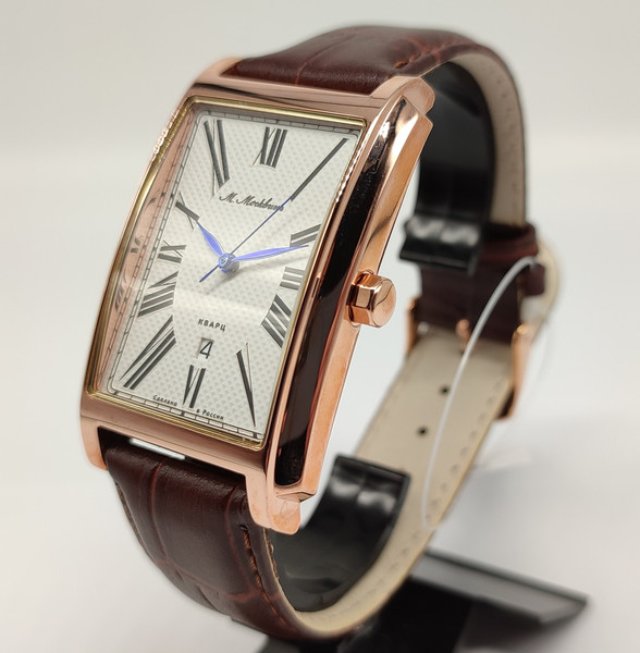 quartz-Rectangular-watch-Mikhail-Moskvin-made-in-Russia-Uglich-1271A3L6-Roman-Numerals-3