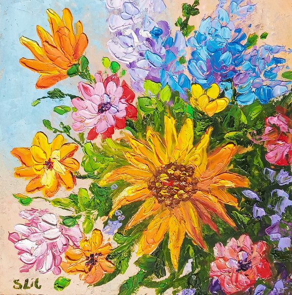 easy oil painting pictures for beginners flowers