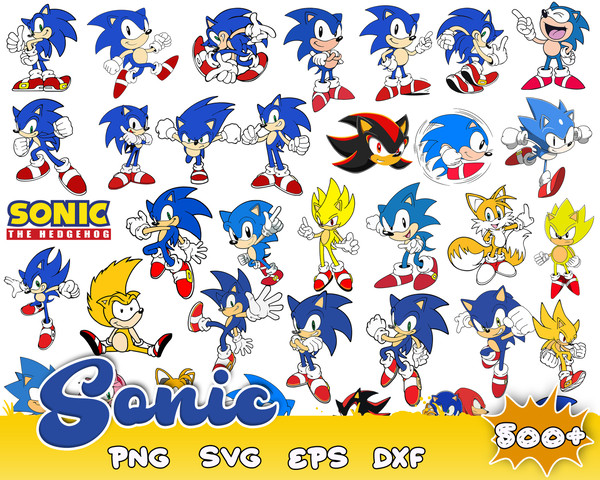 SONIC PNG the Hedgehog Png Sonic Bundle Png Sonic Layered Png