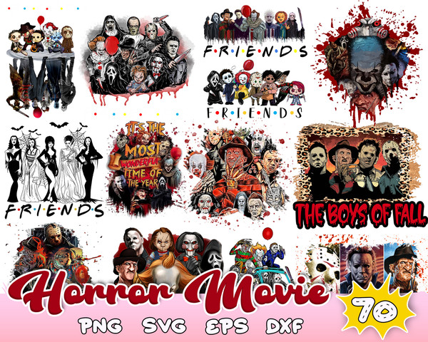 70 Halloween Horror Characters Bundle PNG, Serial Killers, Horror Movies, Sublimation Designs for Printing.jpg