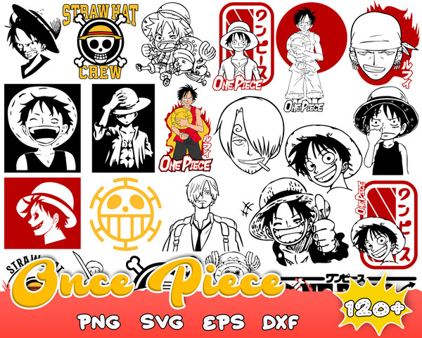 Circle Red Luffy One Piece Svg, Luffy One Piece Svg, file for cricut