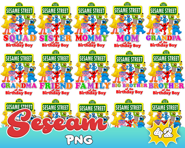 Sesame Birthday  png downloads sesame street high quality digital png.jpg