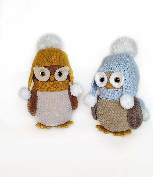 plush owls crochet pattern